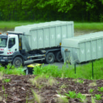 Transport des caissons vers installations de traitement